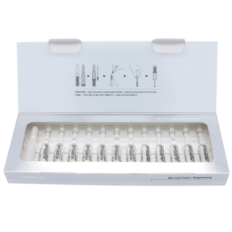 HUBISLAB Bio Cell Brightening Fluid | Šviesinamosios ampulės odos spindesiui 2 ml × 12 vnt.