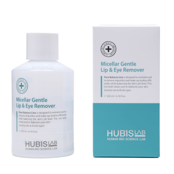 HUBISLAB Micellar Gentle Lip & Eye Remover | Švelnus micelinis akių ir lūpų valiklis 200 ml