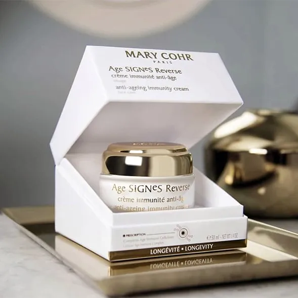 Mary Cohr Age SIGNeS Reverse | Intensyvus priešraukšlinis veido kremas raukšlių mažinimui, stangrumui ir spindesiui 50 ml