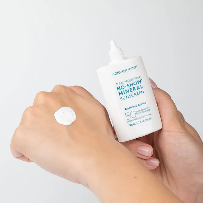 Colorescience Total Protection® No-Show™ Mineralinis apsauginis kremas SPF50 | Ypatingai lengvas mineralinis SPF veidui ir kūnui 50 ml