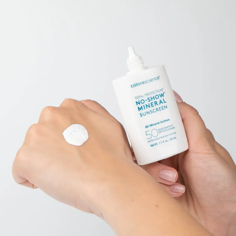 Colorescience Total Protection® No-Show™ Mineralinis apsauginis kremas SPF50 | Ypatingai lengvas mineralinis SPF veidui ir kūnui 50 ml