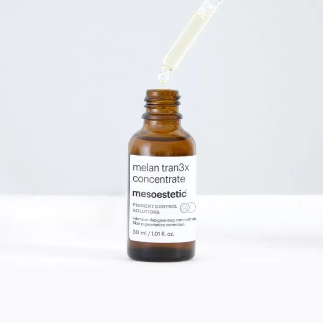 Mesoestetic melan tran3x concentrate | Интенсивная антипигментная сыворотка с транексамовой кислотой 30 мл