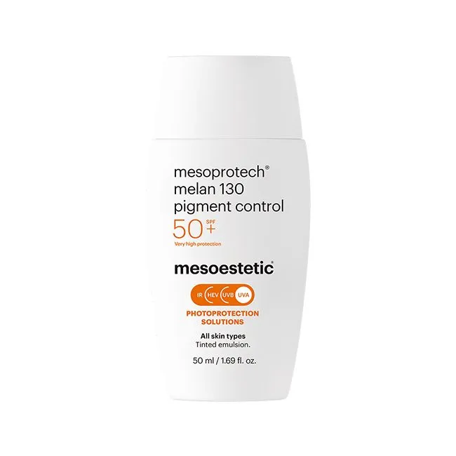 Mesoestetic mesoprotech® melan 130 pigment control | Тонированный солнцезащитный крем для кожи с пигментными пятнами 50 мл