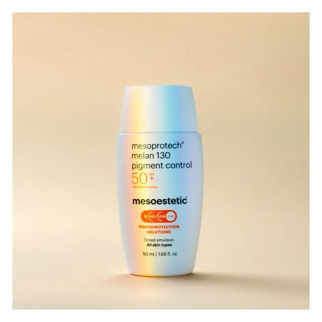 Mesoestetic mesoprotech® melan 130 pigment control | Тонированный солнцезащитный крем для кожи с пигментными пятнами 50 мл