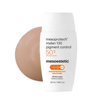Mesoestetic mesoprotech® melan 130 pigment control | Tonizuojantis apsauginis kremas nuo saulės odai su pigmentinėmis dėmėmis 50 ml
