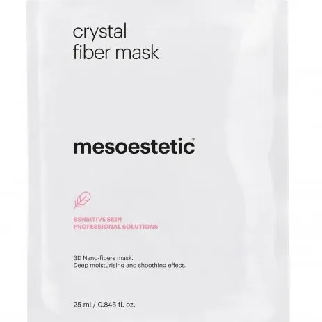 Mesoestetic Crystal Fiber Mask | Успокаивающая и регенерирующая 3D нано-волокнистая маска для лица 5 × 25 мл