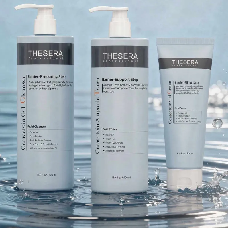 THESERA Ceraectoin Ampoule Toner | Drėkinantis ampulinis tonikas odos barjero stiprinimui 500 ml