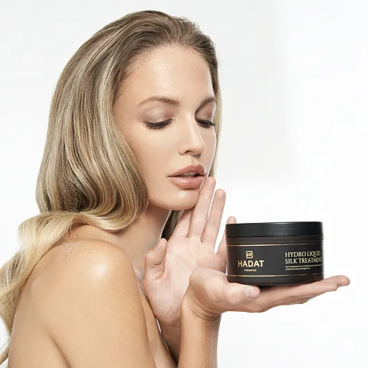 HADAT Hydro Liquid Silk Treatment | Skysta šilko atstatomoji plaukų kaukė 300 ml / 500 ml