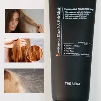 THESERA Rootension Black EX Hair Mask | Укрепляющая маска для волос 250 мл