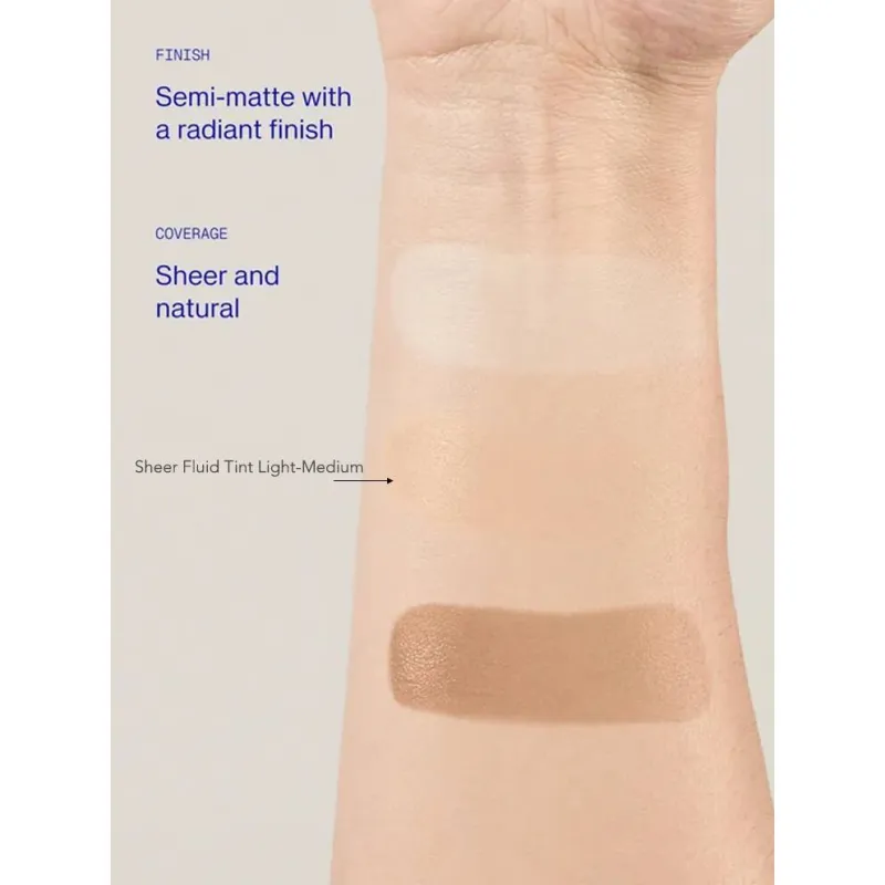 ZO Skin Health Sheer Fluid Tint Broad Spectrum SPF 30 | Ypač lengvas tonizuojantis SPF fluido veidui, atspalvis Light Medium, 50 ml