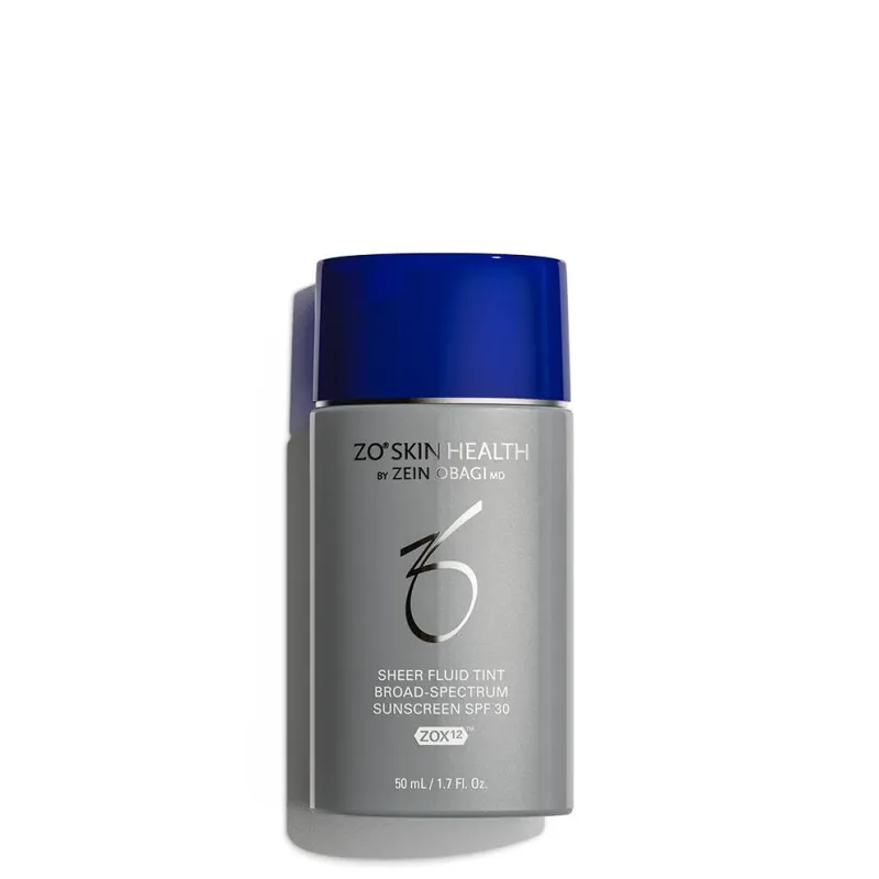ZO Skin Health Sheer Fluid Tint Broad Spectrum SPF 30 | Ypač lengvas tonizuojantis SPF fluido veidui, atspalvis Light Medium, 50 ml