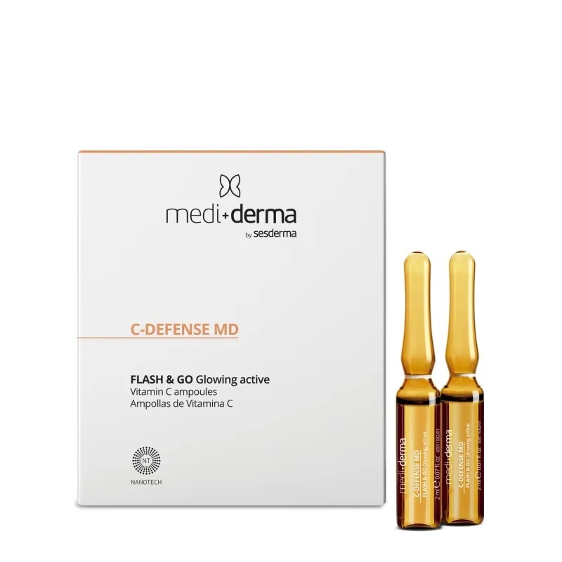 Mediderma C-Defense MD Flash & Go 5x2 ml | C vitamino ampulės spindesiui