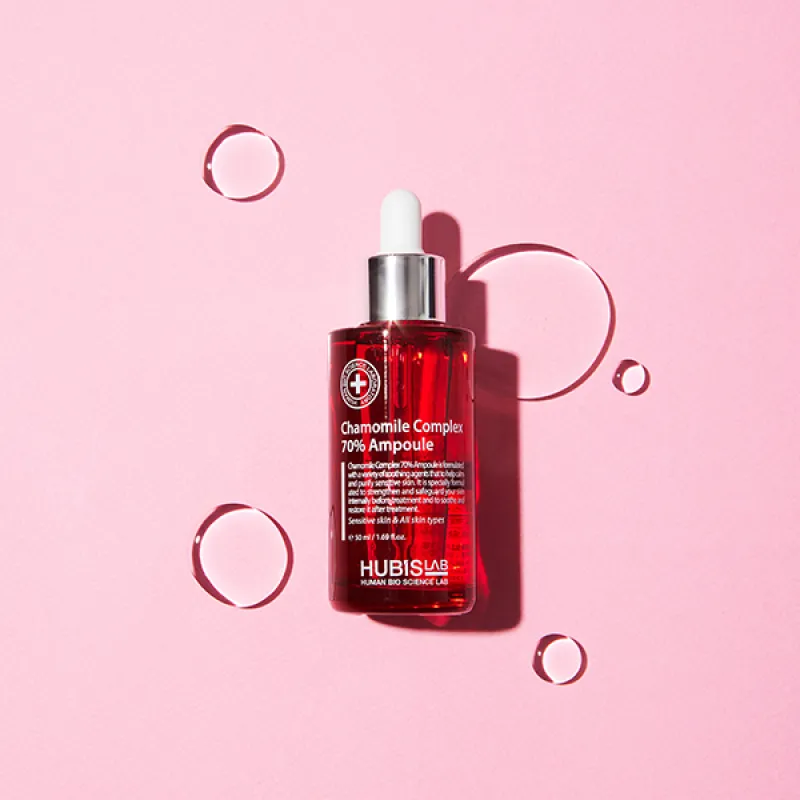 HUBISLAB Chamomile Complex 70% ampulė | Raminanti ir drėkinanti ampulė su ramunėlių ekstraktu 50 ml