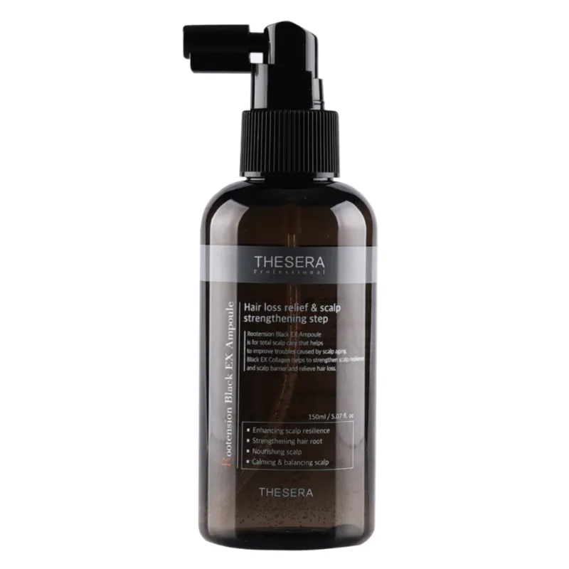 Thesera Rootension Black Ex Ampoule | Интенсивная сыворотка против выпадения волос 150 мл