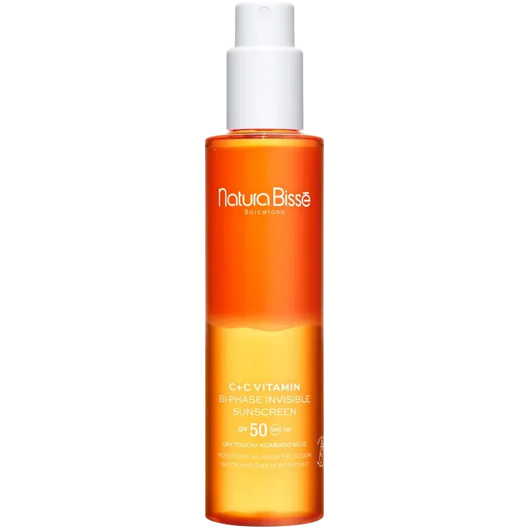 Natura Bissé C+C Vitamin SPF 50 Bi-Phase Invisible Sunscreen | Dvifazis kūnas saulės kremas SPF 50 su vitamino C, 200 ml