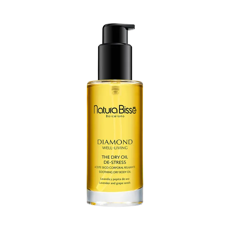 Natura Bissé Diamond Well-Living The Dry Oil – De-Stress | Raminantis sausasis kūno aliejus su levanda ir vynuogių kauliukų aliejumi 100 ml