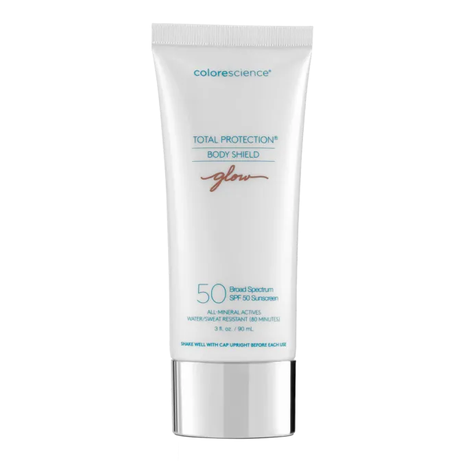 Colorescience Total Protection® Body Shield Glow SPF 50 | Mineralinis SPF kūnui su spindesio efektu 90 ml