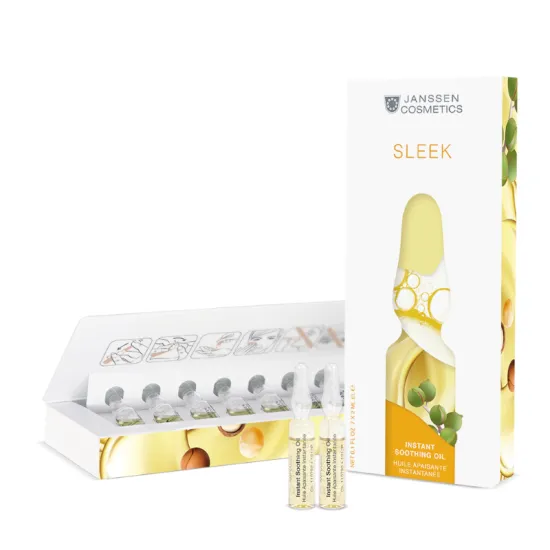 Janssen SLEEK Instant Soothing Oil | Успокаивающие ампулы с маслом для чувствительной кожи 7 x 2 ml