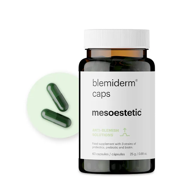 Mesoestetic blemiderm® caps | Maisto papildas jautriai, aknei linkusiai odai 60 kapsulių