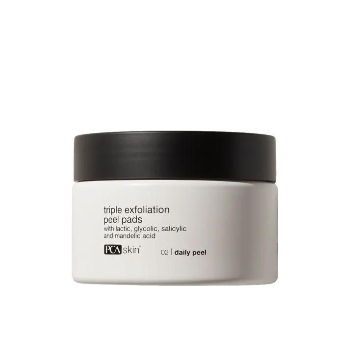 PCA Skin Triple Exfoliation Peel Pads | Trijų poveikių šveičiamojo poveikio diskai odos atnaujinimui 30 vnt.