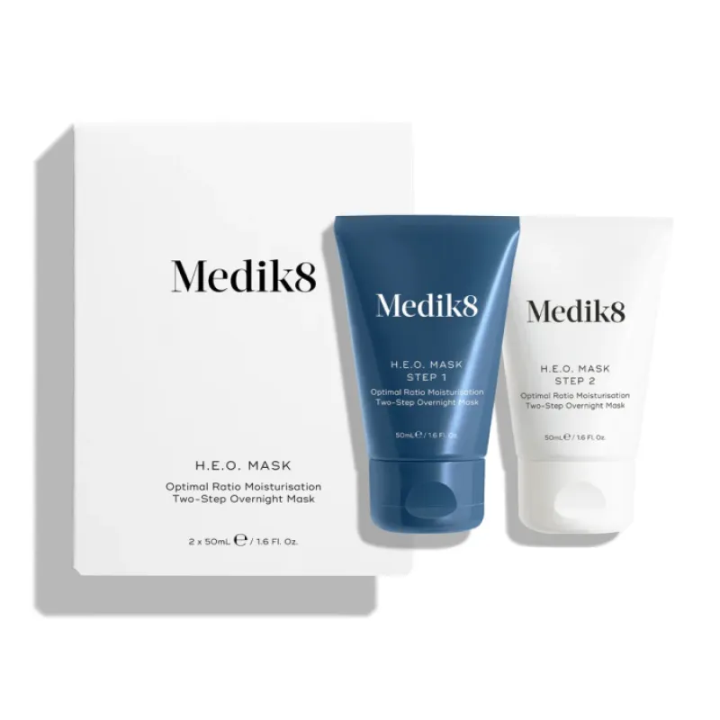 Medik8 H.E.O Mask | Dvigubos žingsnius turinti naktinė kaukė 2 x 50 ml