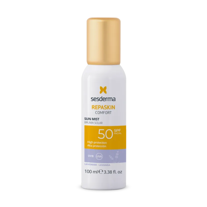 Sesderma Repaskin Comfort Sun Mist Geranium SPF50 | Защитный солнцезащитный спрей с ароматом герани и SPF50 100 мл