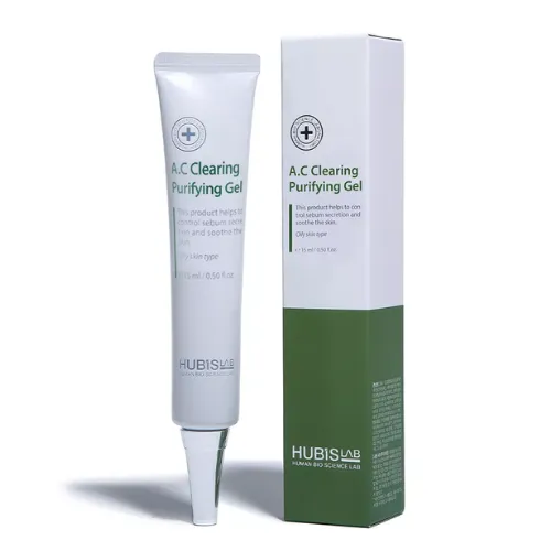 HUBISLAB A.C Clearing Purifying Gel | Koncentruotas gelis probleminei ir spuoguotai odai 15 ml