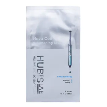 HUBISLAB e+ Epiderma Nova Cell Brightening Mask | Šviesinanti veido kaukė su braškių, rožių ir mango ekstraktu 5 vnt. × 35 g